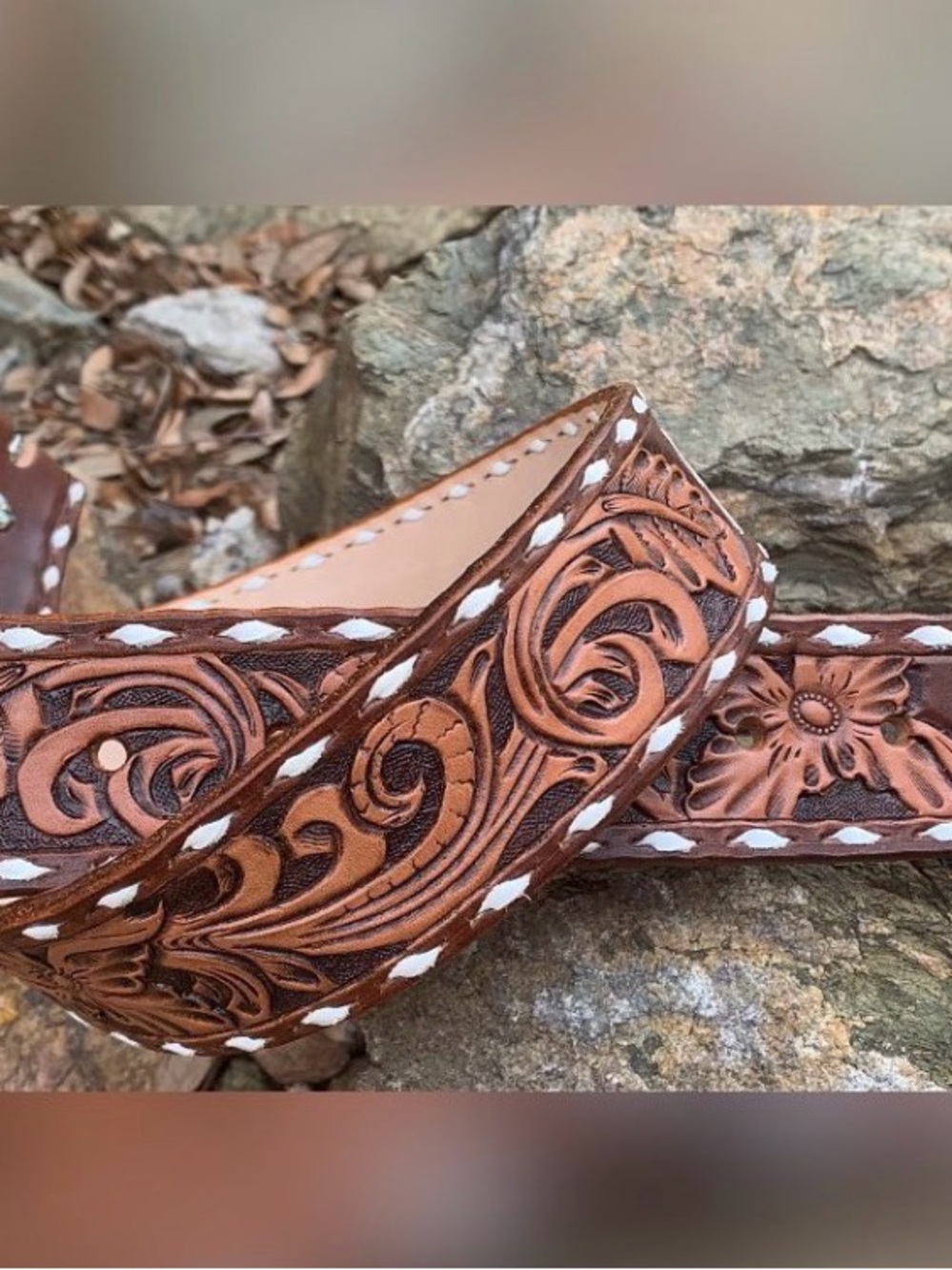 RB leather co custom belt AB